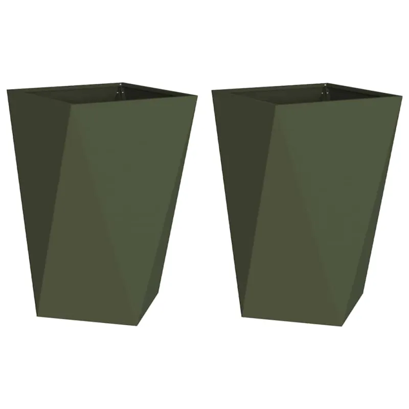 Lovelis 2 pcs Alyvuogių žalia 50 x 50 x 75 cm Plienas