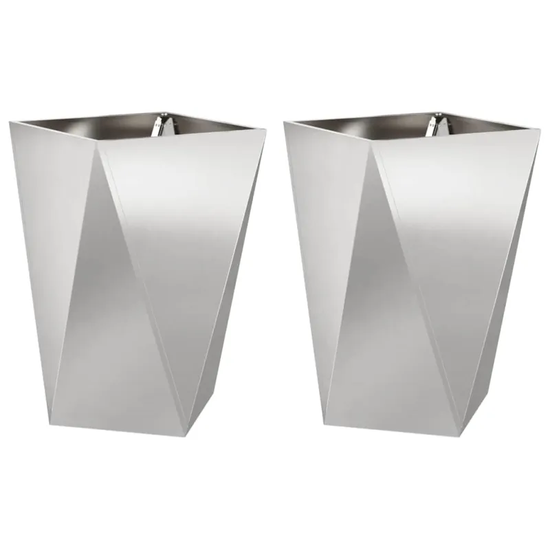 Lovelis 2 pcs Sidabro 50 x 50 x 75 cm Nerūdijantis Plienas