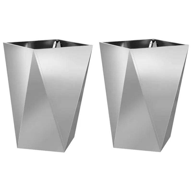 Lovelis 2 pcs Sidabro 50 x 50 x 75 cm Cinkuota plienas