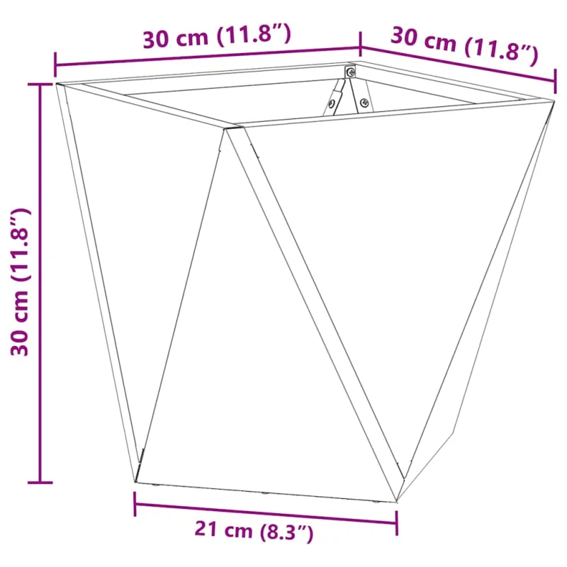 Lovelis Juoda 30 x 30 x 30 cm Plienas