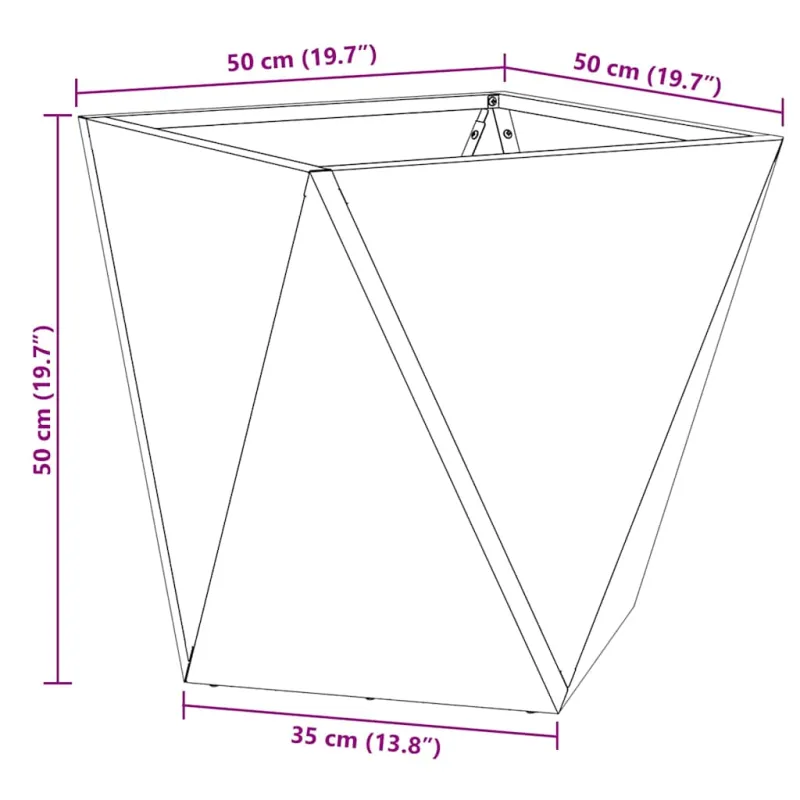 Lovelis Juoda 50 x 50 x 50 cm Plienas