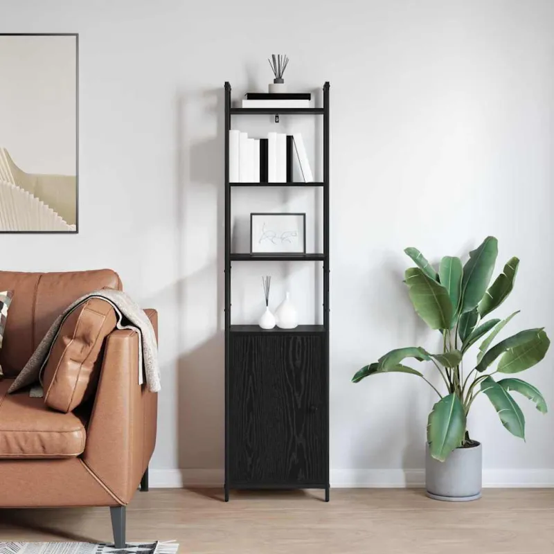 Knygų spinta Juodas ąžuolas 40 x 24 x 161 cm Apdirbta mediena