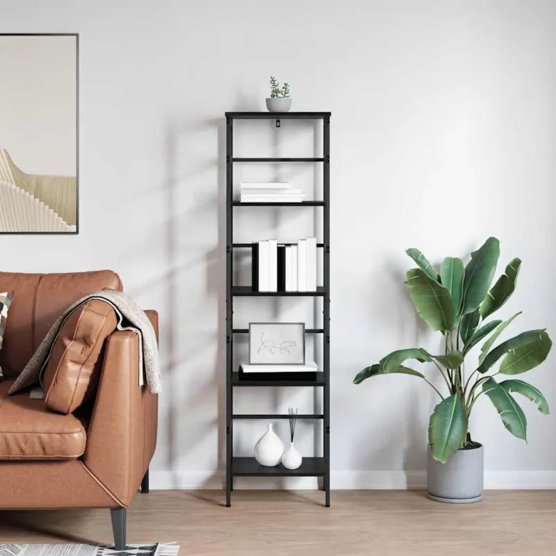 Knygų lentyna Juodas ąžuolas 40 x 29,5 x 149 cm