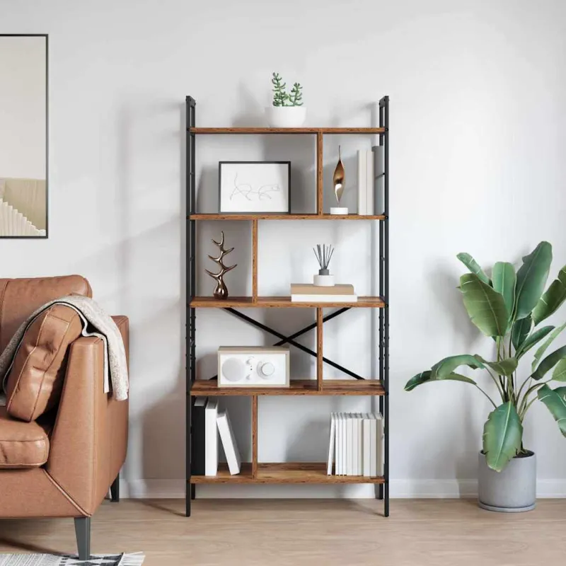 Knygų lentyna Senovinis medis 75 x 30 x 156 cm Apdirbta mediena