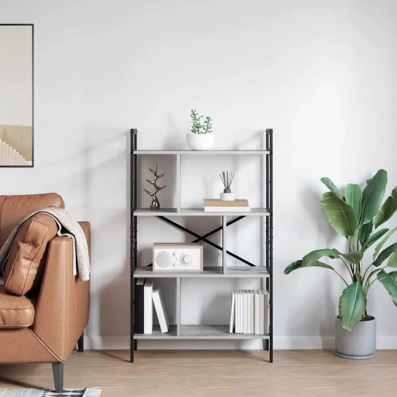 Knygų lentyna Pilkas Sonoma 75 x 30 x 123,5 cm Apdirbta mediena