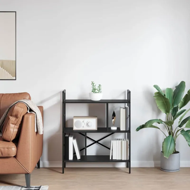 Knygų lentyna Juodas ąžuolas 75 x 30 x 91 cm Apdirbta mediena