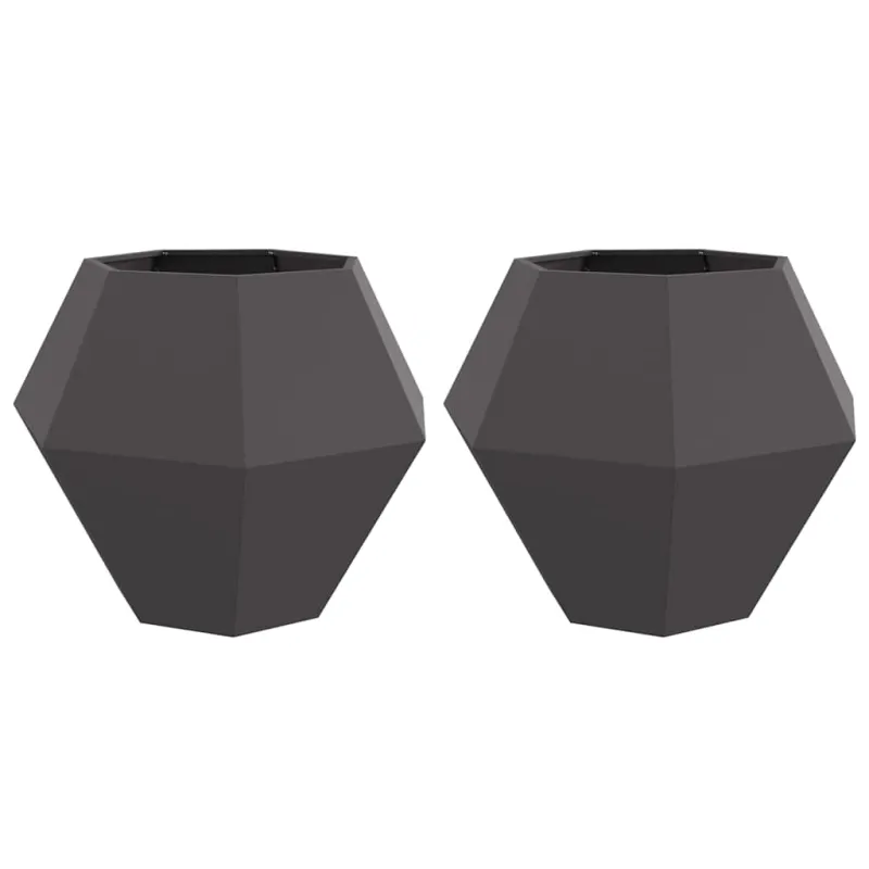 Lovelis 2 pcs Juoda 100 x 100 x 80 cm Plienas