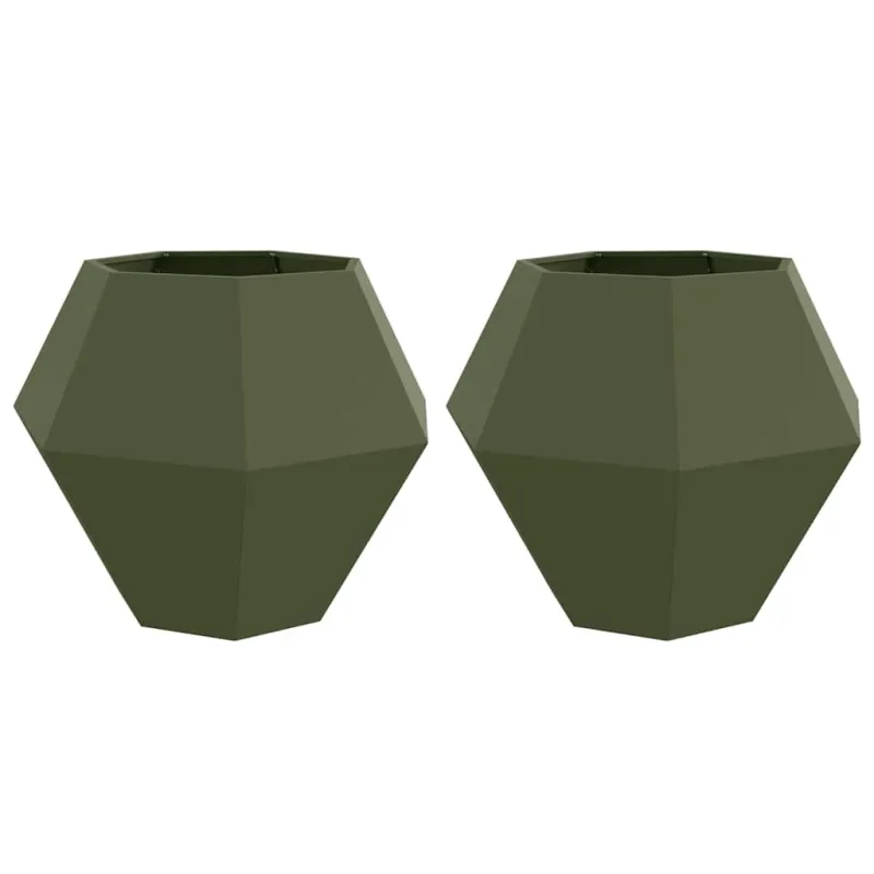 Lovelis 2 pcs Alyvuogių žalia 100 x 100 x 80 cm Plienas
