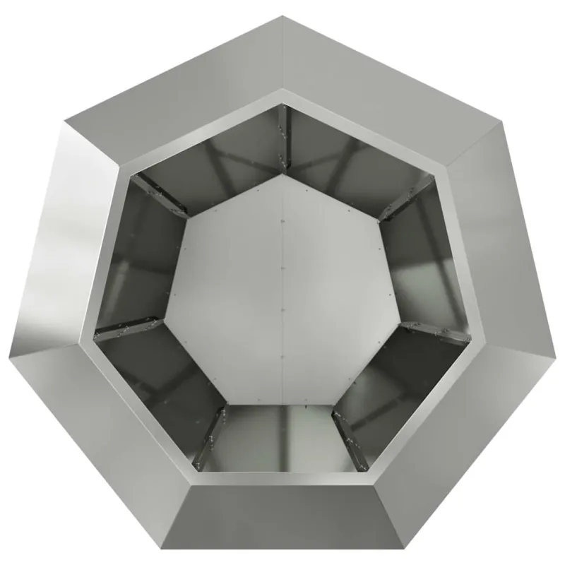 Lovelis 2 pcs Sidabro 100 x 100 x 80 cm Cinkuota plienas