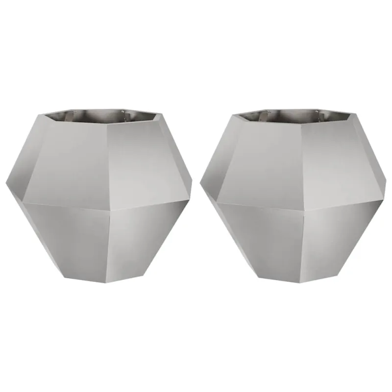 Lovelis 2 pcs Sidabro 75 x 75 x 60 cm Nerūdijantis Plienas
