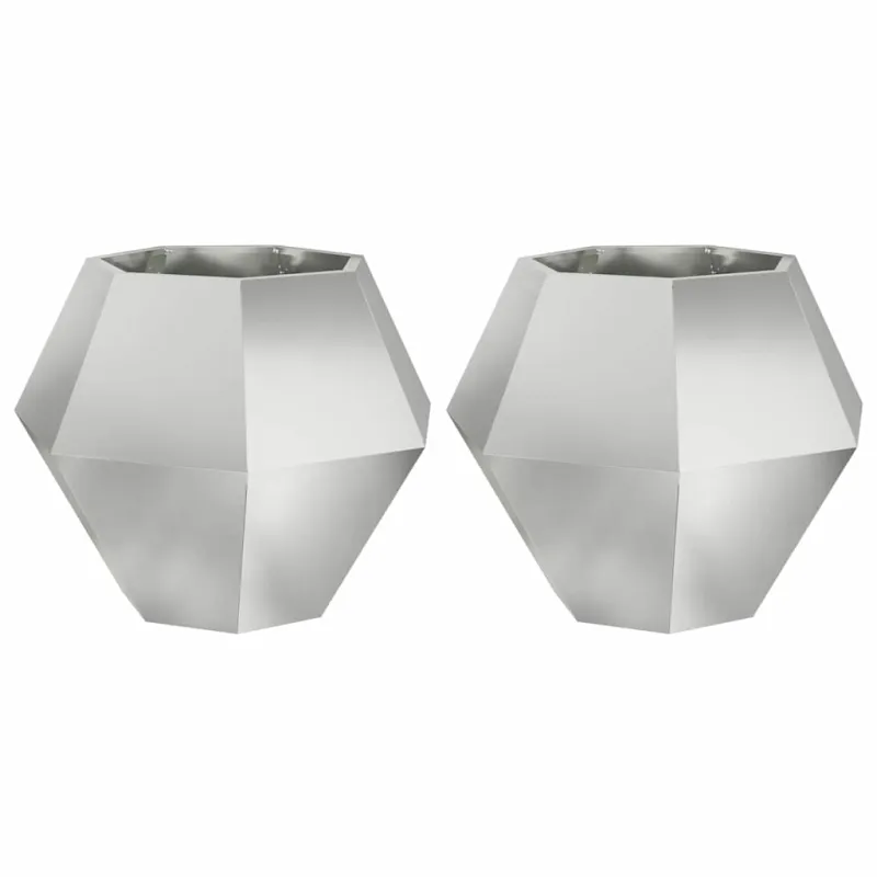 Lovelis 2 pcs Sidabro 75 x 75 x 60 cm Cinkuota plienas