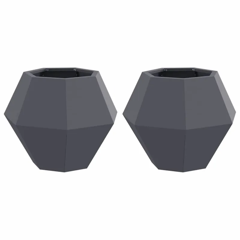 Lovelis 2 pcs Antracitas 50 x 50 x 40 cm Plienas