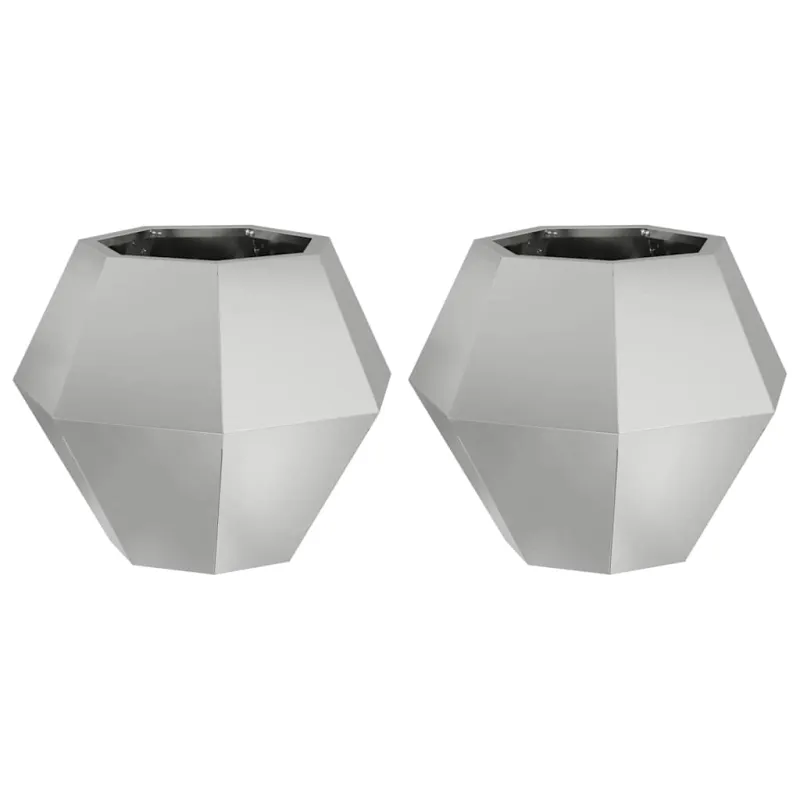 Lovelis 2 pcs Sidabro 50 x 50 x 40 cm Cinkuota plienas