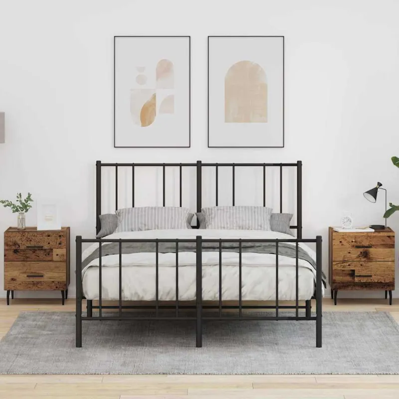 Šalia lovos spintelė 2 pcs Senas medis 40 x 35 x 47,5 cm