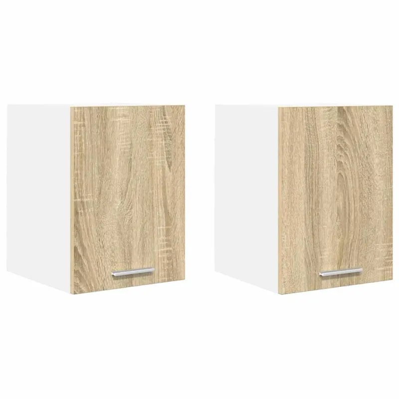 Pakabinama spintelė Riga 2 pcs Sonoma ąžuolas ir baltas