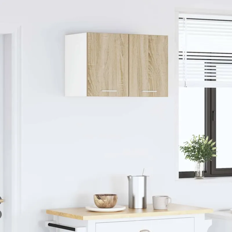 Pakabinama spintelė Riga 2 pcs Sonoma ąžuolas ir baltas