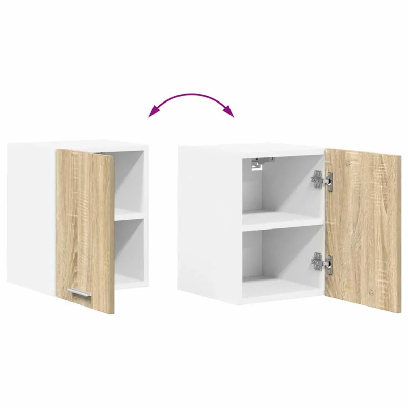 Pakabinama spintelė Riga 2 pcs Sonoma ąžuolas ir baltas