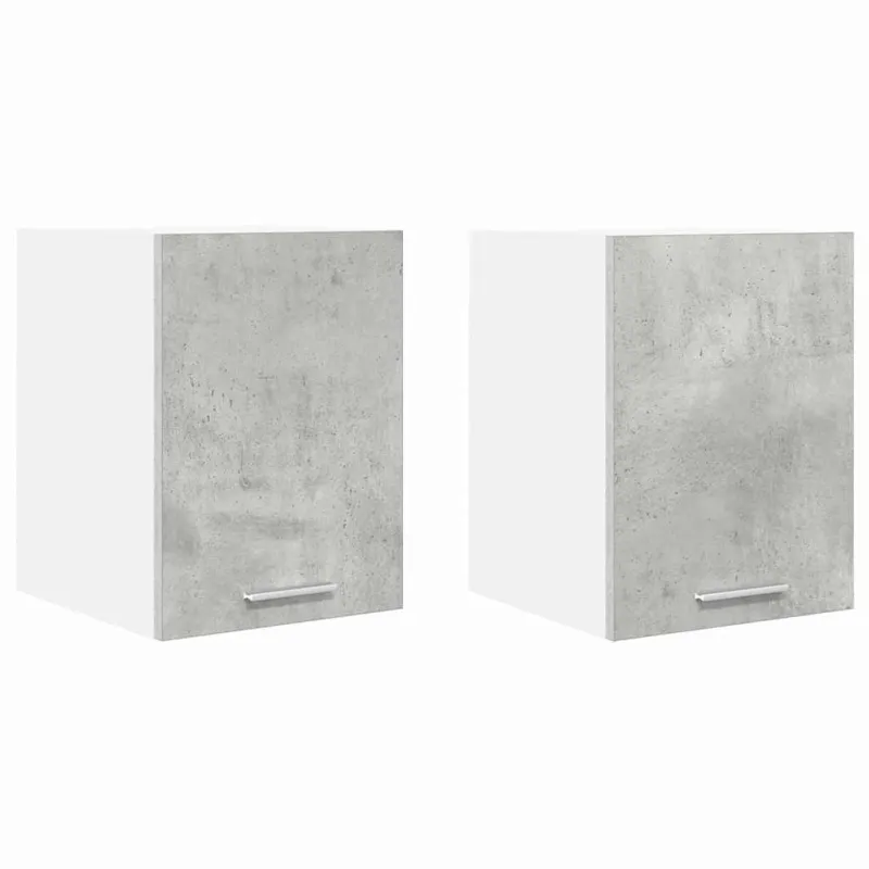Pakabinama spintelė 2 pcs Betono pilka ir balta 30 x 31 x 40 cm