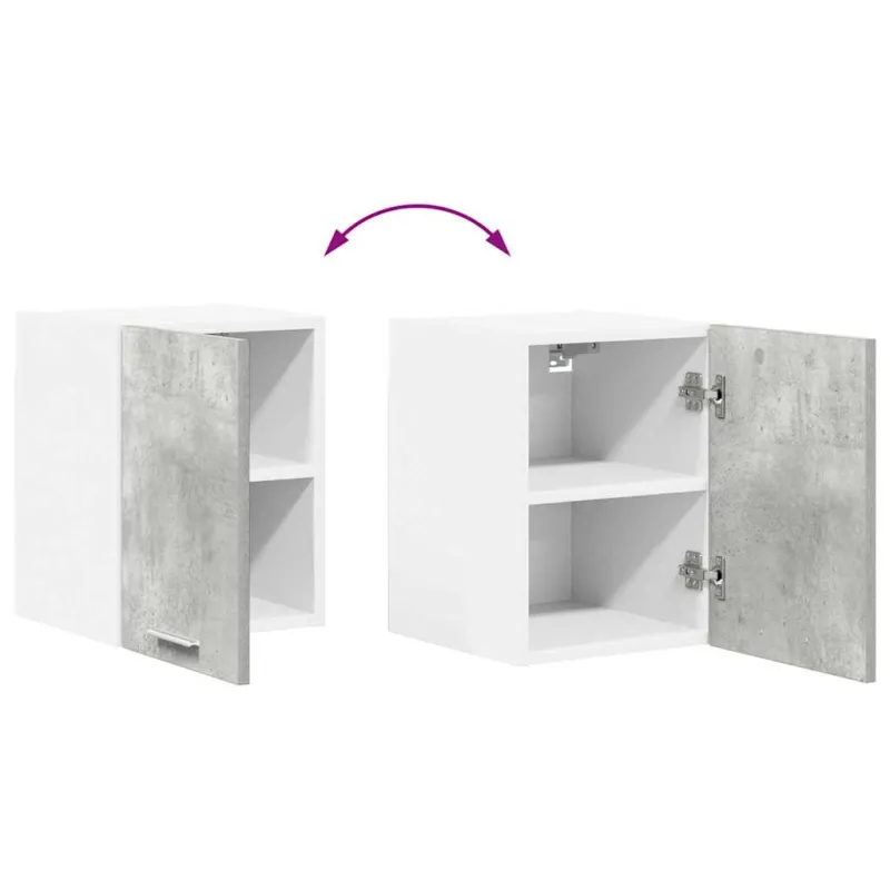 Pakabinama spintelė 2 pcs Betono pilka ir balta 30 x 31 x 40 cm