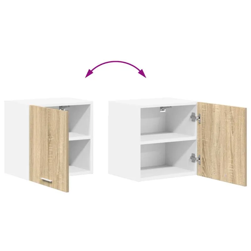 Pakabinama spintelė Riga 2 pcs Sonoma ąžuolas ir baltas