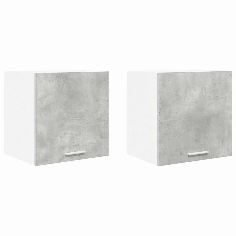Pakabinama spintelė 2 pcs Betono pilka ir balta 40 x 31 x 40 cm