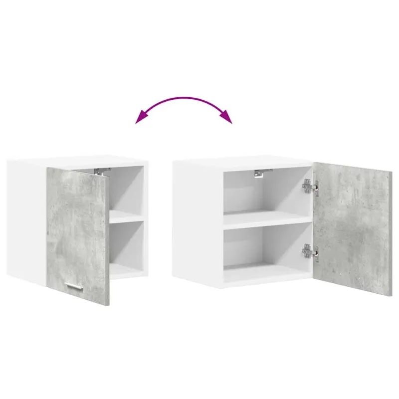 Pakabinama spintelė 2 pcs Betono pilka ir balta 40 x 31 x 40 cm