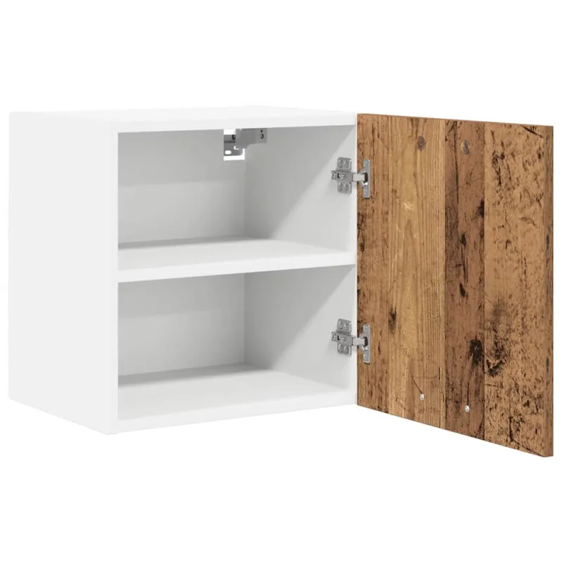 Pakabinama spintelė su saugykla 2 pcs Senos medienos ir baltos
