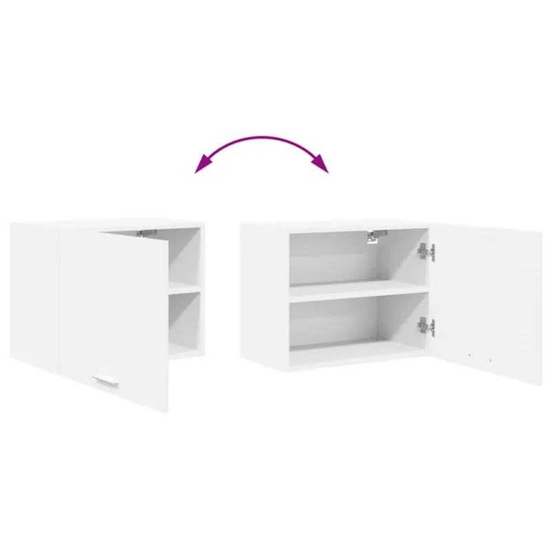 Pakabinama spintelė su saugykla 2 pcs Balta 50 x 31 x 40 cm
