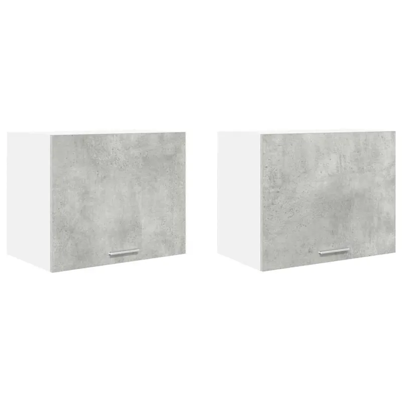 Pakabinama spintelė 2 pcs Betono pilka ir balta 50 x 31 x 40 cm