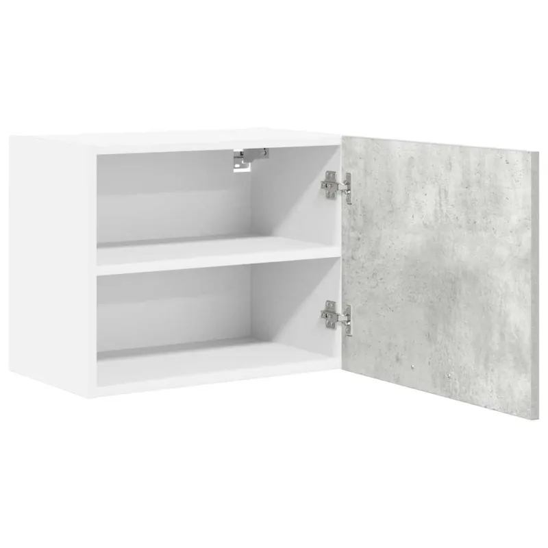 Pakabinama spintelė 2 pcs Betono pilka ir balta 50 x 31 x 40 cm