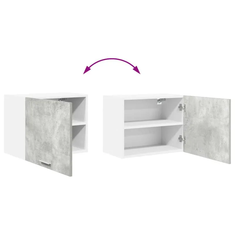 Pakabinama spintelė 2 pcs Betono pilka ir balta 50 x 31 x 40 cm