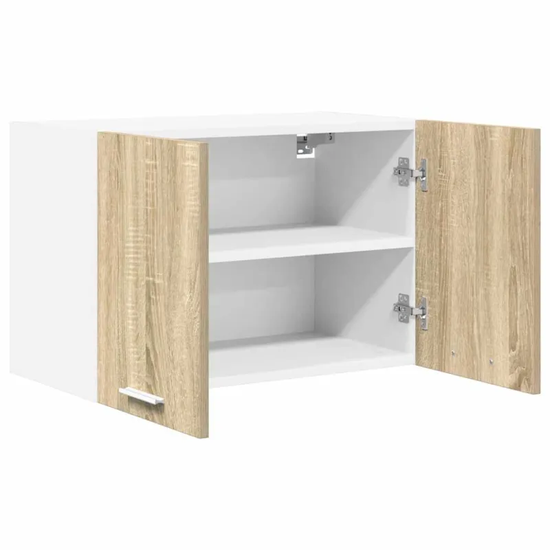 Pakabinama spintelė su saugykla 2 pcs Sonoma ąžuolas ir baltas