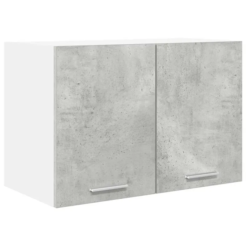 Pakabinama spintelė 2 pcs Betono pilka ir balta 60 x 31 x 40 cm