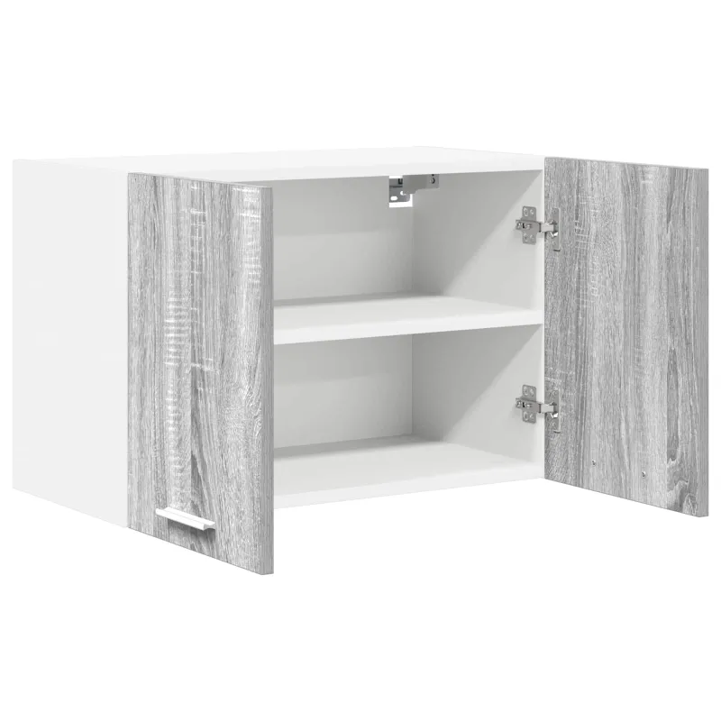Pakabinama spintelė su saugykla 2 pcs Pilkas Sonoma ir baltas