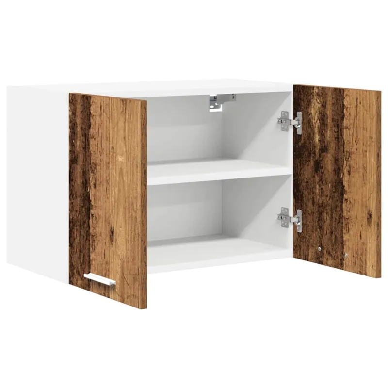 Pakabinama spintelė su saugykla 2 pcs Senos medienos ir baltos