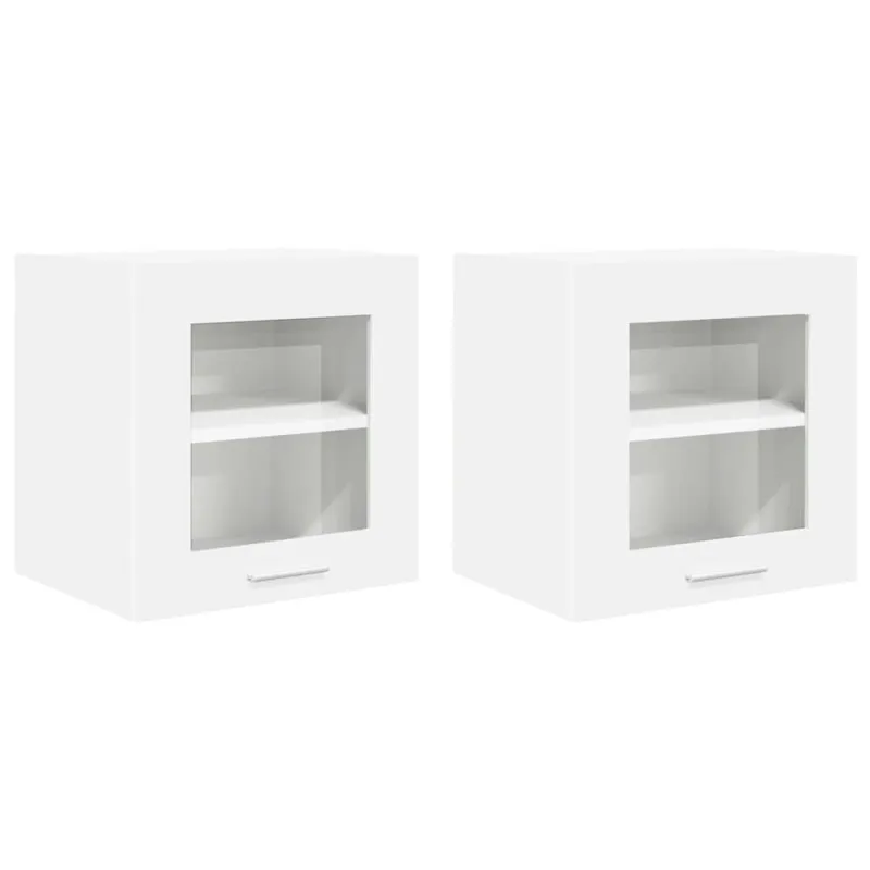 Pakabinama spintelė su saugykla 2 pcs Balta 40 x 31 x 40 cm