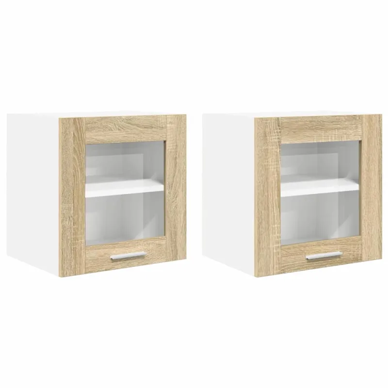 Pakabinama spintelė 2 pcs Sonoma ąžuolas 40 x 31 x 40 cm