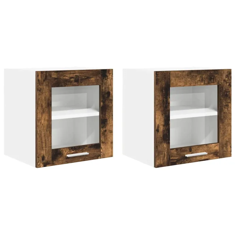 Pakabinama spintelė 2 pcs Rūkyta ąžuolas 40 x 31 x 40 cm