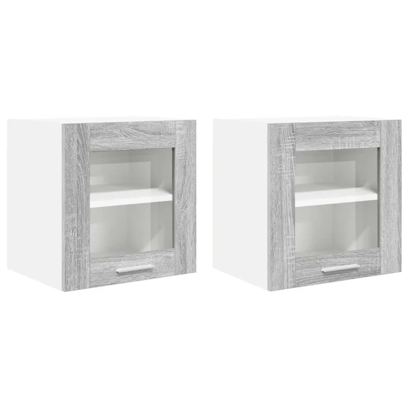 Pakabinama spintelė 2 pcs Pilkas Sonoma 40 x 31 x 40 cm