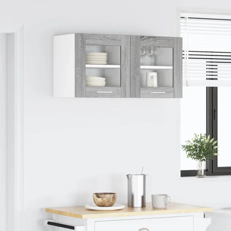 Pakabinama spintelė 2 pcs Pilkas Sonoma 40 x 31 x 40 cm