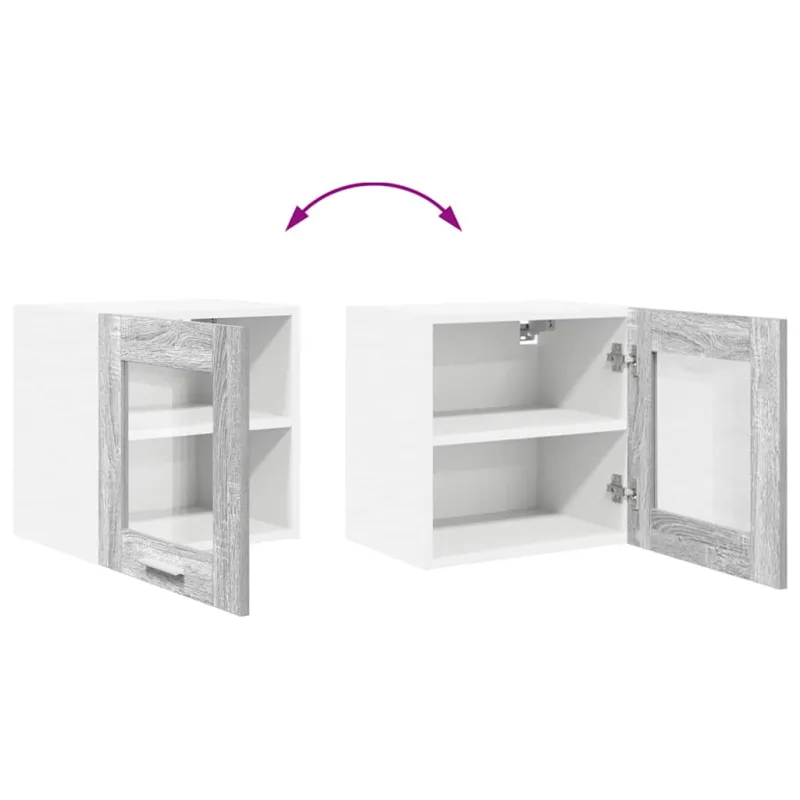 Pakabinama spintelė 2 pcs Pilkas Sonoma 40 x 31 x 40 cm