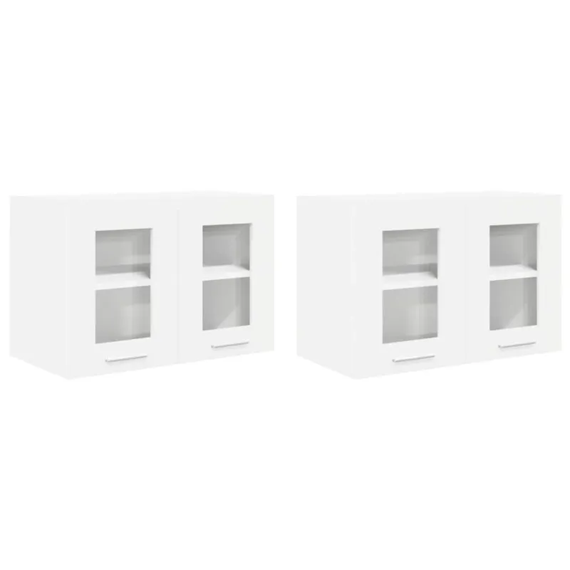 Pakabinama spintelė su saugykla 2 pcs Balta 60 x 31 x 40 cm