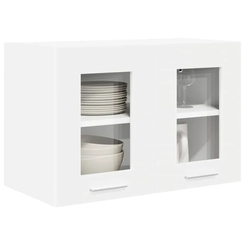 Pakabinama spintelė su saugykla 2 pcs Balta 60 x 31 x 40 cm