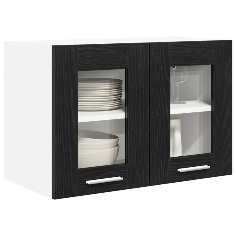Pakabinama spintelė 2 pcs Juodas ąžuolas 60 x 31 x 40 cm