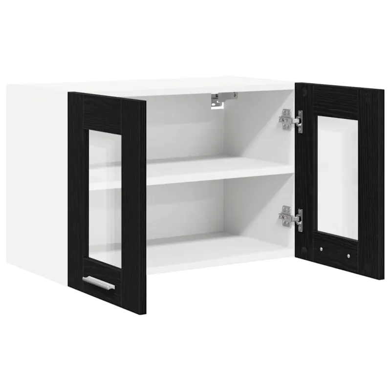 Pakabinama spintelė 2 pcs Juodas ąžuolas 60 x 31 x 40 cm