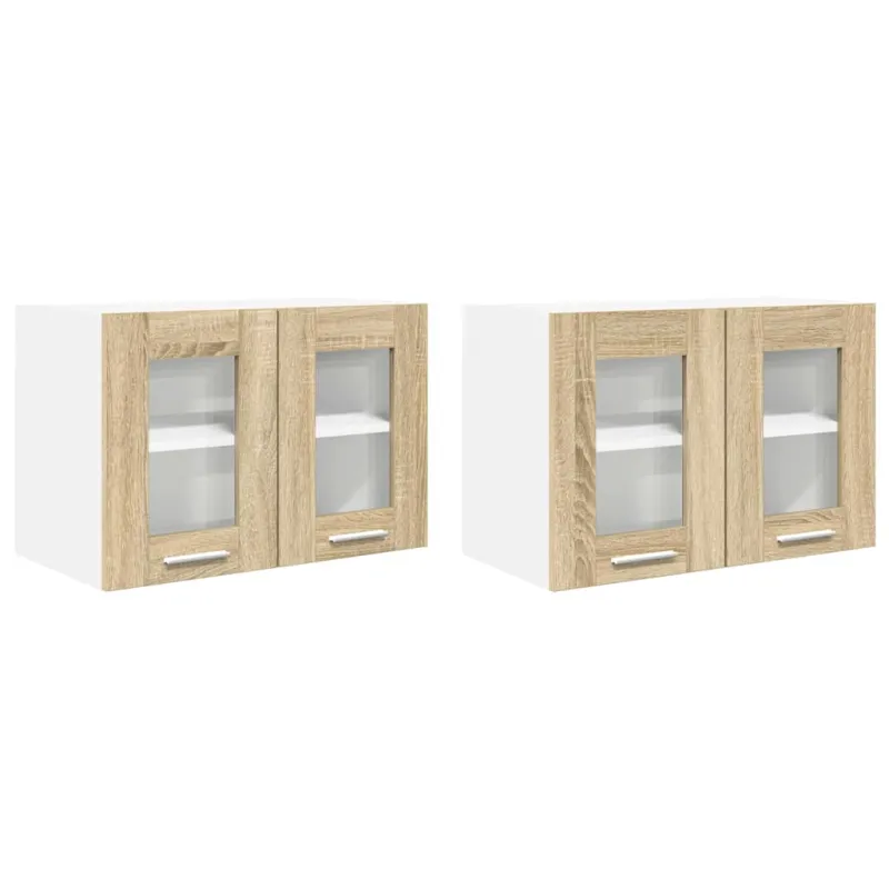 Pakabinama spintelė 2 pcs Sonoma ąžuolas 60 x 31 x 40 cm