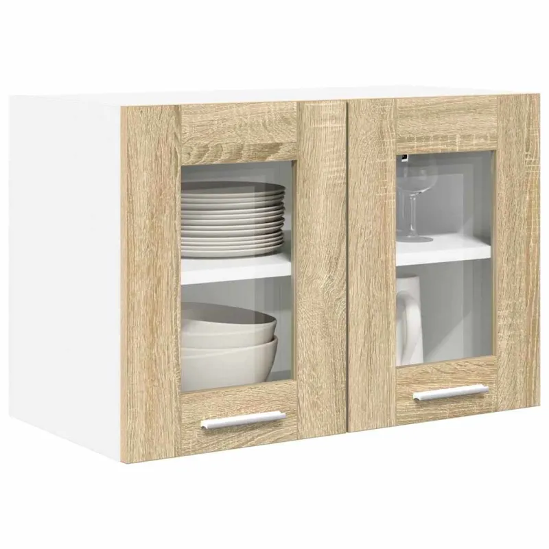 Pakabinama spintelė 2 pcs Sonoma ąžuolas 60 x 31 x 40 cm