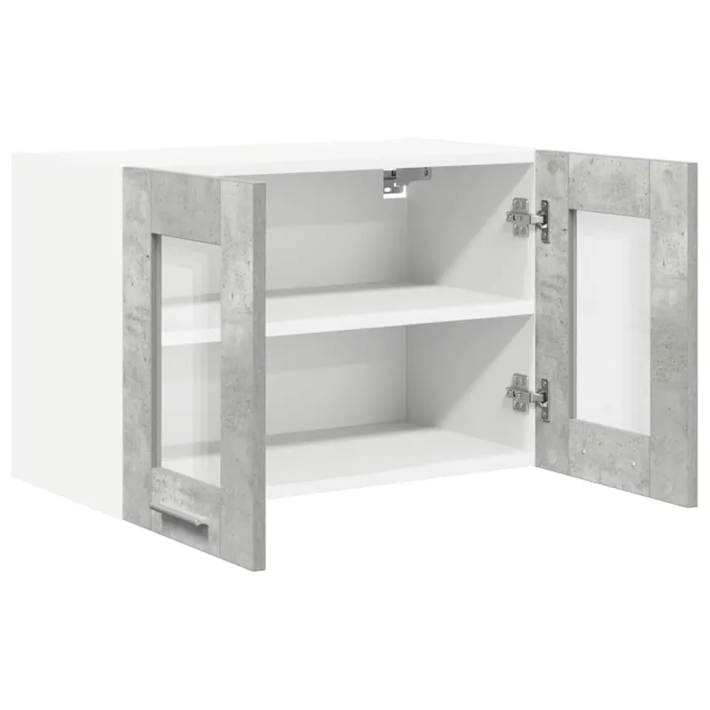 Pakabinama spintelė 2 pcs Betono pilka 60 x 31 x 40 cm