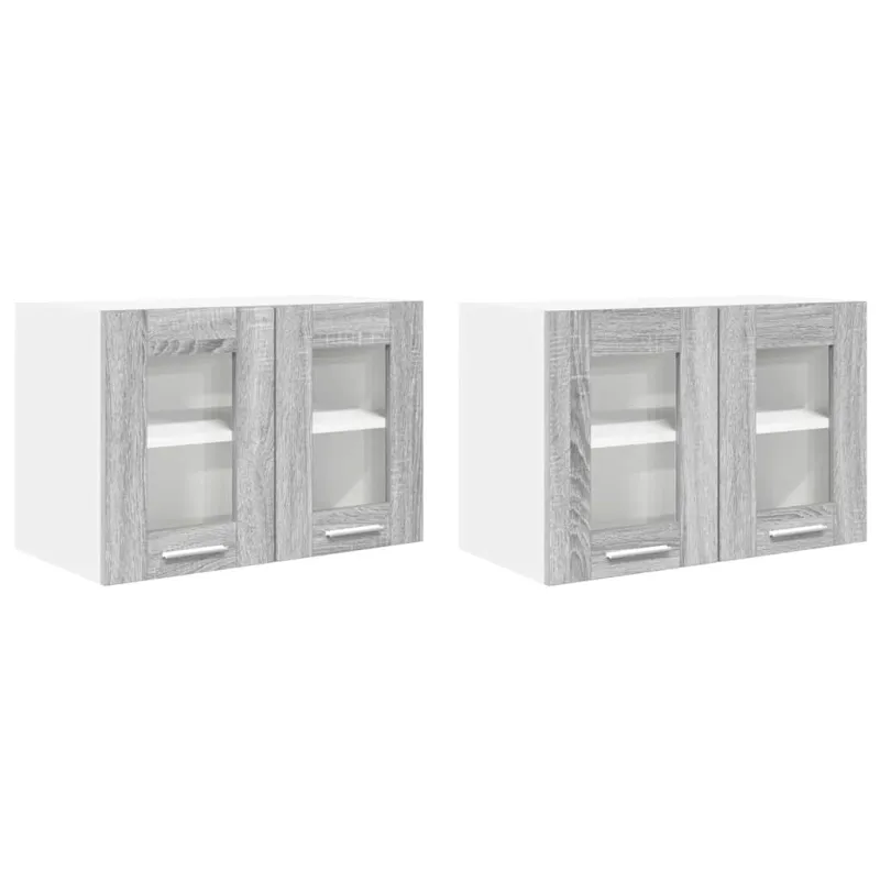 Pakabinama spintelė 2 pcs Pilkas Sonoma 60 x 31 x 40 cm