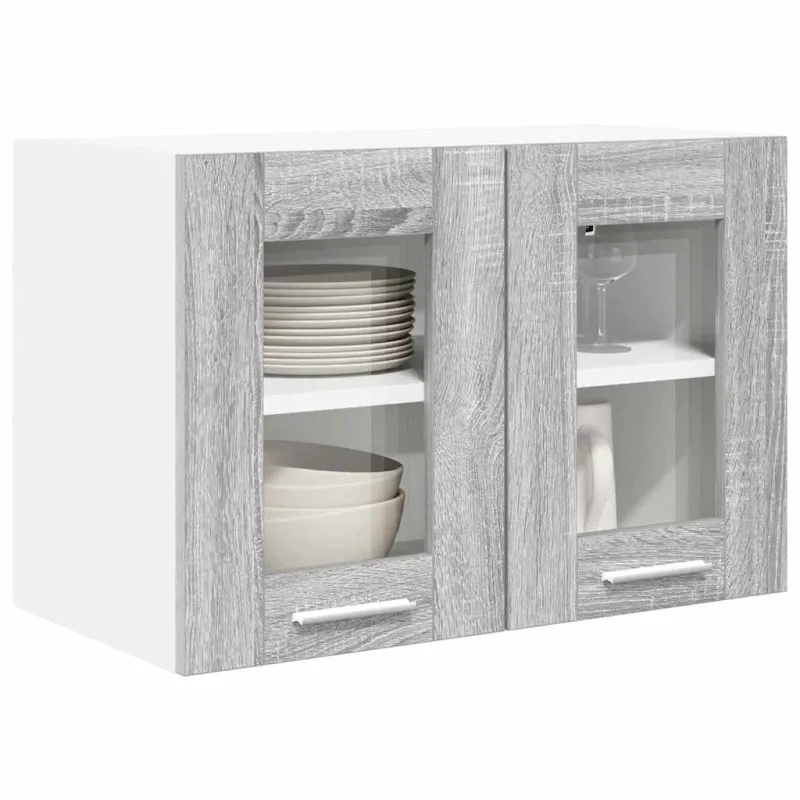 Pakabinama spintelė 2 pcs Pilkas Sonoma 60 x 31 x 40 cm